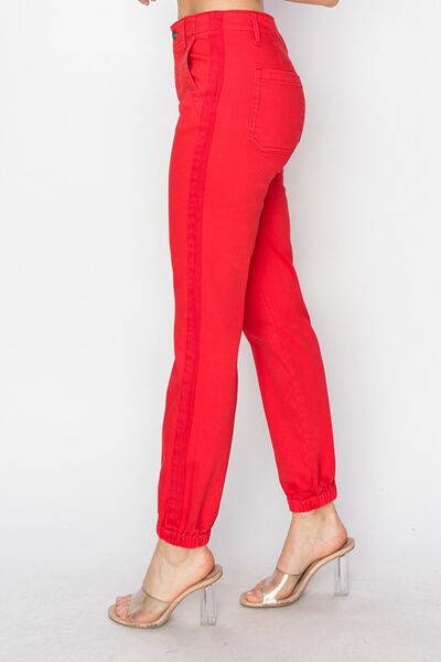 RISEN Full Size High Waisted Jogger Jeans Joggers