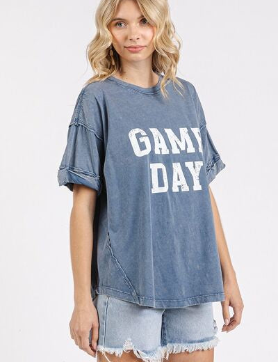 Mittoshop GAME DAY Round Neck Short Sleeve T-Shirt T-Shirts