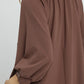 Umgee Notched Shift Dress with Trim Detail