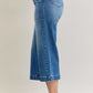 Judy Blue Mid Rise Crop Wide Leg Jeans - DAVERRI FASHIONS