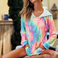 BiBi Tie Dye French Terry Hoodie with Kangaroo Pocket - DAVERRI FASHIONS