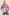 VERY J Color Block Mock Neck Drop Shoulder Sweater Purple Sweaters
