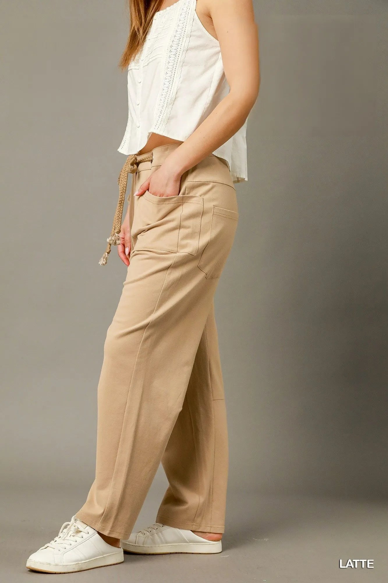 Umgee Cargo-Inspired Drawstring Pants Cargo Pants