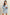 HYFVE Off Shoulder Top and Shorts Set BLUE WHITE M