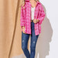 And The Why Full Size Tweed Button Down Long Sleeve Shacket Shackets