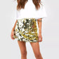 Sequin Mini Skirt - DAVERRI FASHIONS