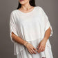 Umgee Cuffed Half Sleeve Layered Blouse Blouses