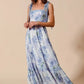 SO ME Floral Print Flowy Maxi Dress with Lace Ribbon Tie