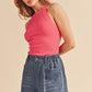 Aemi + Co Ribbed Round Neck Tank Tank Tops