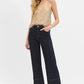RISEN Tummy Control High Rise Crop Wide Seam Detailed Jeans - DAVERRI FASHIONS
