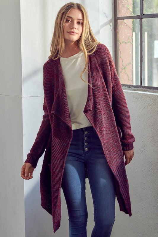 Chunky Sweater Knit Cardigan Shirts & Tops