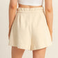 HYFVE High-Waisted Washed Twill Paperbag Shorts Shorts