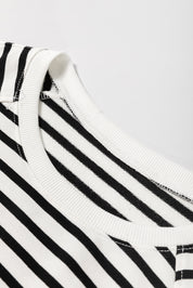 Black Stripe Raglan Sleeve Side Slits Loose Sweatshirt | Sweatshirts Daverri Fashions