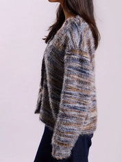 Daverri Fashions Textured Knit Button-Down Cardigan - DAVERRI FASHIONS