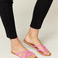 WILD DIVA Crisscross PU Leather Open Toe Sandals Sandals