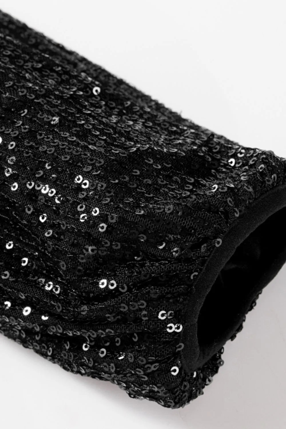 Sequin Zip Up Long Sleeve Jacket | Jackets Daverri Fashions