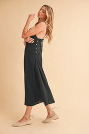 Aemi+Co Side Button Midi Cami Dress | Daverri Fashions