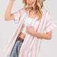SAGE+FIG Multi Stripe Button Down Short Sleeve Shirt