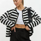 Striped Dropped Shoulder Long Sleeve Cardigan - DAVERRI FASHIONS