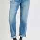 RISEN Full Size High Rise Ankle Boyfriend Distressed Jeans Plus Size