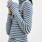 Daverri Fashions Exposed Seam Striped Turtleneck Long Sleeve T-Shirt - DAVERRI FASHIONS