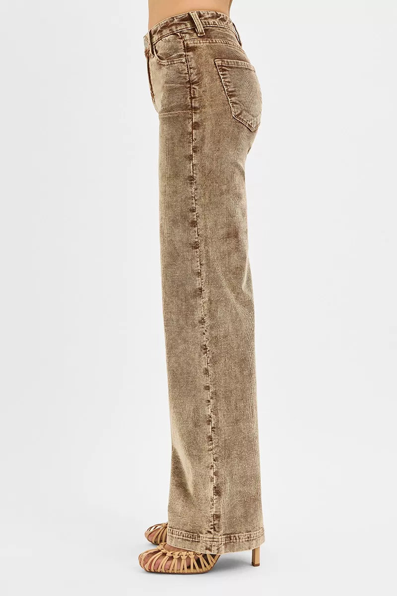 RISEN High Rise Wide Leg Corduroy Jeans | Jeans Daverri Fashions