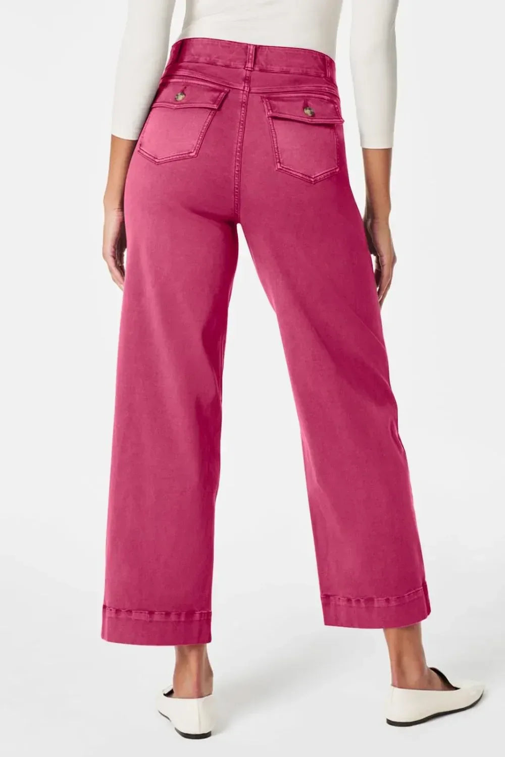 High Waist Jeans with Pockets - DAVERRI FASHIONS