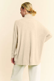 Davi & Dani Turtleneck Long Sleeve Knit Top