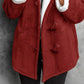 Full Size Cozy Sherpa Lined Toggle Coat with Hood Plus Size - DAVERRI FASHIONS