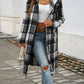 Devine Plaid Long Sleeve Hooded Coat - DAVERRI FASHIONS