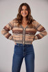 SO ME textured variegated multi-color striped cardigan