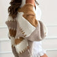 Color Block Drop Shoulder Cardigan - DAVERRI FASHIONS
