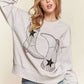 ADORA Rhinestone Accent Casual Sweatshirt - DAVERRI FASHIONS