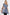 Mittoshop Patchwork Mineral Washed Round Neck Cap Sleeve Top NAVY