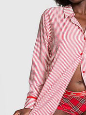 Striped Long Sleeve Button-Up Shirt | Shirts Daverri Fashions
