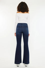 Kancan Button Fly High Rise Distressed Flare Jeans | Jeans Daverri Fashions