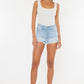 Kancan Distressed Button Fly Denim Shorts Denim Shorts