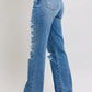 Judy Blue Full Size High Waist Heavy Destroy Straight Jeans Plus Size