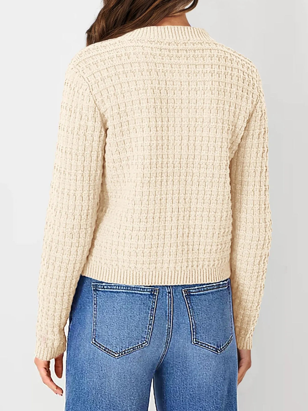 Textured Knit Button-Front Cardigan | Cardigans Daverri Fashions