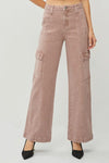 RISEN Full Size High Rise Wide Leg Cargo Jeans - DAVERRI FASHIONS