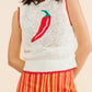 Chili Pepper Crochet Knit Tank Top - DAVERRI FASHIONS