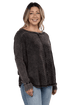 Plus Long Sleeve Cotton Waffle Knit Top Shirts & Tops