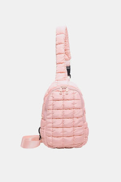 Quilted Nylon Crossbody Bag - DAVERRI FASHIONS