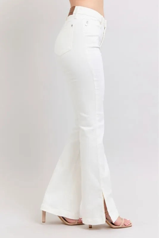 Judy Blue Full Size High Waist Side Slit Slim Bootcut Jeans Plus Size