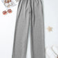 Gray heathered Daverri Fashions drawstring sweatpants with elastic waistband and pockets