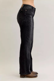 Judy Blue Mid Rise Straight Western Seam Detail Jeans | Jeans Daverri Fashions