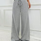 Striped Wide Leg Drawstring Pants - DAVERRI FASHIONS