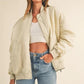 MABLE Back Ruched Utiltiy Bomber Jacket