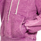 Zenana Acid Wash Fleece Hoodie with Kangaroo Pocket Lt Plum - DAVERRI FASHIONS