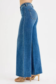 RISEN High-Waisted Wide Leg Jeans | Jeans Daverri Fashions